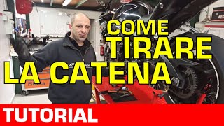 TUTORIAL TENSIONAMENTO CATENA MOTO La guida definitiva [upl. by Lierbag957]