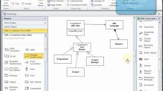 UML 22 Tutorial Class Diagrams Visio 2010 [upl. by Gabrielson]