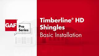 How to Install Timberline HD Shingles  GAF Pro Series [upl. by Fiertz]