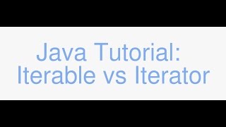 Java Iterable vs Iterator tutorial and code [upl. by Urbai]