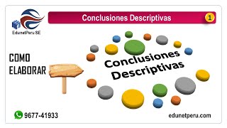 Como Elaborar Conclusiones Descriptivas [upl. by Persas]