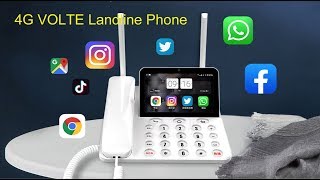 4G VOLTE Fixed Wireless Landline phone Android 71 with 2SIM SD card [upl. by Wenn]