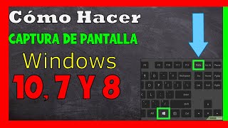 Como Tomar Captura de Pantalla en Computadora ✅ Windows 10 Windows 7 y 8 [upl. by Sherie]