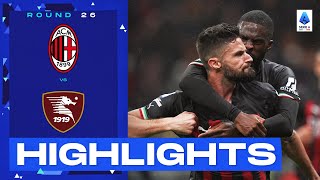 MilanSalernitana 11  Giroud header not enough for Milan Goals amp Highlights  Serie A 202223 [upl. by Charline]