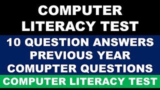 computer literacy test questions and answers in english for clt and cpt exam [upl. by Efioa]