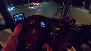 NEW BUS POV Night Drive 2021 MCI J4500 [upl. by Aime203]