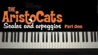 The Aristocats  Scales and arpeggios  Piano Tutorial 12 [upl. by Yemar896]