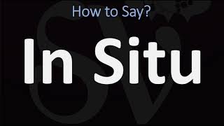 How to Pronounce In Situ CORRECTLY [upl. by Beatriz]