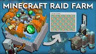 Minecraft Raid Farm  3300 Emerald Per Hour Redstone and More [upl. by Nevar142]