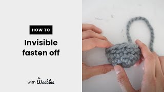 How to crochet an invisible fasten off for open edges [upl. by Yssirc]