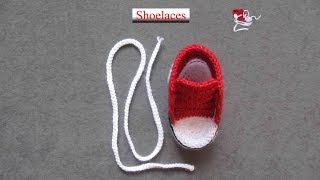 How to crochet a nice shoelaces [upl. by Nosemaj]