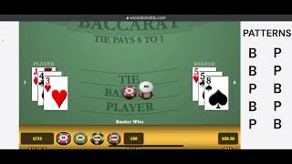 Baccarat Strategy  5 Pattern Sequence  Tutorial [upl. by Atwekk]