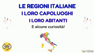 LE REGIONI ITALIANE I LORO CAPOLUOGHI I LORO ABITANTI e alcune curiositÃ [upl. by Christan]