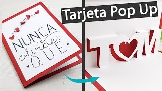 💌 Tarjeta para San Valentín pop up con TQM en 3D Plantilla [upl. by Brownson62]