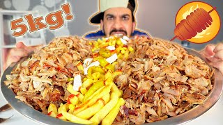 تحدي اكل ٥ كيلوات شاورما دونر كباب بنوعين لحم ودجاج  Shawarma  Doner kebab 5kg Challenge [upl. by Vinia520]