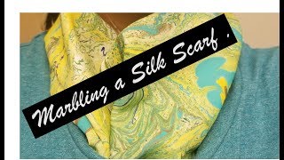 Learning Marbling Making a Silk Scarf [upl. by Bethena496]