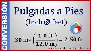 Convertir de Pulgadas a Pies Inch to feet [upl. by Nilhsa]