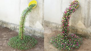 Beautiful Portulaca Mossrose planting waterfall garden ideas for small gardens [upl. by Rozanna936]