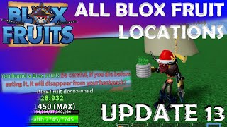 BLOX FRUITS  ALL SECOND SEA BLOX FRUIT LOCATIONS  UPDATE 13 [upl. by Sedaiuqlem387]