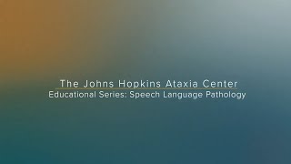 Ataxia SpeechLanguage Pathology [upl. by Dibru711]