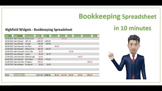 Create a Bookkeeping Spreadsheet in Excel in 10 minutes [upl. by Thomson]