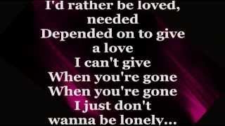 Just Dont Want To Be Lonely Lyrics  RONNIE DYSON [upl. by Ahseet]