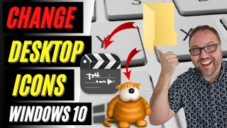 How To Change Desktop Icons Windows 10  Custom Icons [upl. by Ulane]