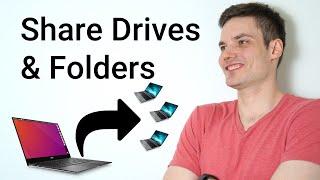 How to Share Folders amp Drives from one Computer to another Computer  Windows 10 [upl. by Ennaxor778]