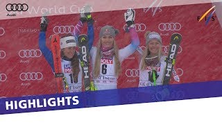 Lindsey Vonn back to winning ways in Val dIsère 1st SuperG race  Highlights [upl. by Mikahs]