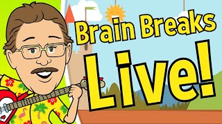 Brain Breaks Laughs and Smiles  Jack Hartmann LIVE [upl. by Alicsirp]