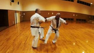 Training full contact kumite Uechi Ryu with Gustavo Sampaio Brazil 5 dan Uechi Ryu Karate do [upl. by Adniral]