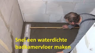 Snel een waterdichte badkamervloer maken [upl. by Notlrahc]