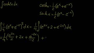 Integral of cosh2x and sinh2x  Integration Techniques  LetThereBeMath [upl. by Barbee]