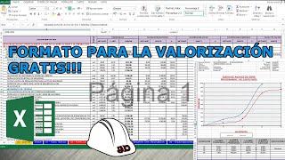 FORMATO EXCEL PARA VALORIZACIÓN DE OBRAS [upl. by Alehcim]