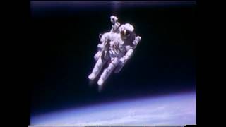 Astronaut Bruce McCandless II Floats Free in Space [upl. by Irok]