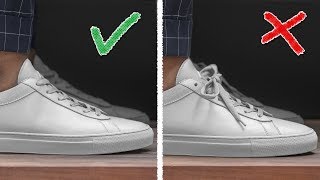 HOW TO HIDE YOUR LACES Easy  Fast Shoelace Hack [upl. by Amsaj]