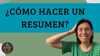 ¿CÓMO HACER UN RESUMEN  HOW TO MAKE A SUMMARY [upl. by Kristin397]