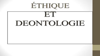 ÉTHIQUE ET DÉONTOLOGIE  morale  iade study [upl. by Orazio]