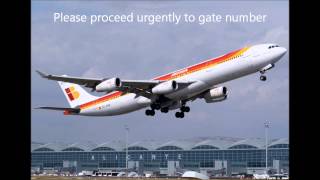 Alicante Airport announcements [upl. by Erbma]