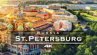 Saint Petersburg Russia 🇷🇺  by drone 4K [upl. by Marchall]