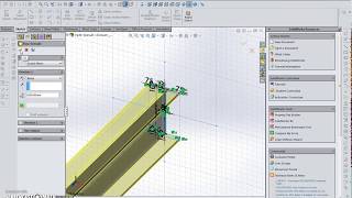 SolidWorks Tutorial I Beam [upl. by Cohligan]