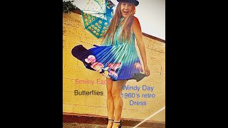 windy day with my BUTTERFLY 1960’s Retro Dress [upl. by Anawot912]