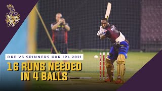 16 runs needed in 4 balls  Can Russell do it  Dre vs Spinners KKR IPL 2021 [upl. by Weide]