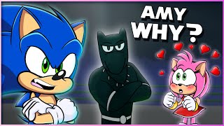 Amy WHY  Sonic and Amy REACT to Black Panther VS Sonic  Cartoon Beatbox Battles by Verbalase [upl. by Akinajnat7]