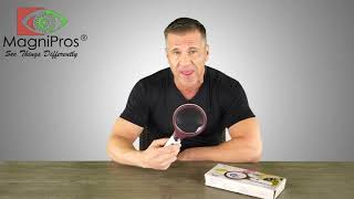 Jumbo 4X Handheld LED Magnifying Glass that Covers Full Page [upl. by Petigny]