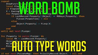 WORD BOMB  HACKSCRIPT  AUTO TYPE WORDS [upl. by Aivuy]