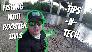 HOW TO Fish Rooster Tails  Scioto River Smallmouth Bass [upl. by Nylirrej]