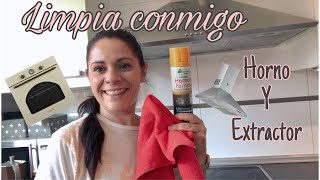 🧼LIMPIA CONMIGO🧼 Limpieza de horno y extractor fácil y rápida   HOGAR [upl. by Donia]