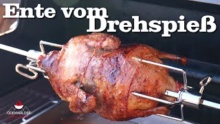 Ente vom Drehspieß  die bekommt jeder hin [upl. by Ssidnak214]