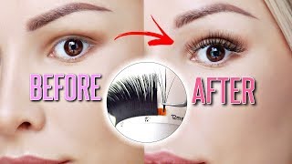 How To Do Salon Quality Eyelash Extensions AT HOME for beginners [upl. by Pik226]